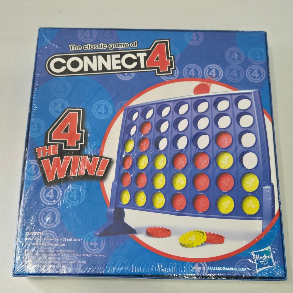 Hasbro Connect 4 Classic Grid Board Game New Factory Sealed A5640 Ages 6+